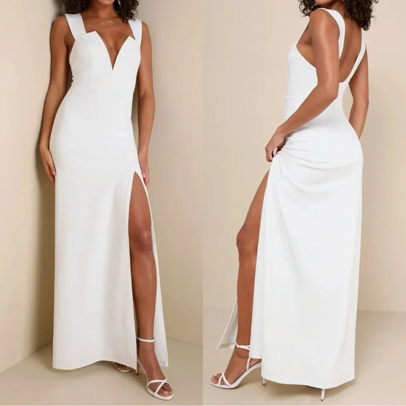 Lulus Dresses & Skirts - Size M - NWOT Lulus Daring Elegance‎ White Sleeveless Mermaid Maxi Dress